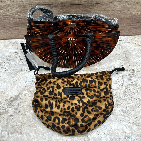 Like Dreams Womens Crossbody Bag Acrylic Tortoise With Removal Bag And Strap NWT - Picture 1 of 14